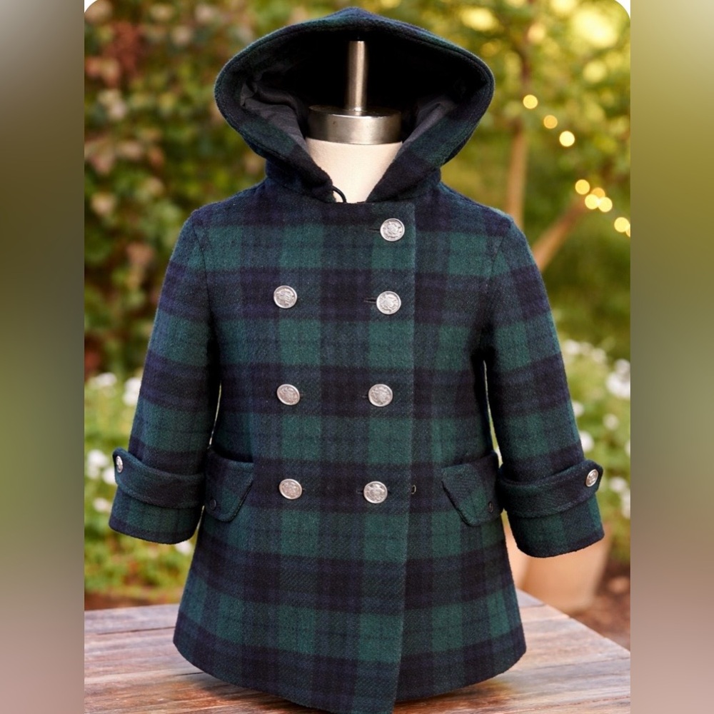 Plaid Kids  vintage Rob Roy Hooded Coat